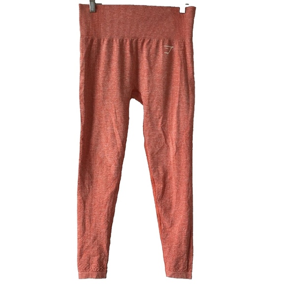 GymShark Leggings Women large Chili Red Marl Vital 2.0 Seamless - Picture 1 of 13